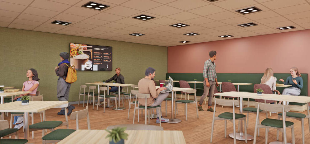 Keynes Café & Kitchen mock up of the planned refurbishment for Dolche Vita - seating area