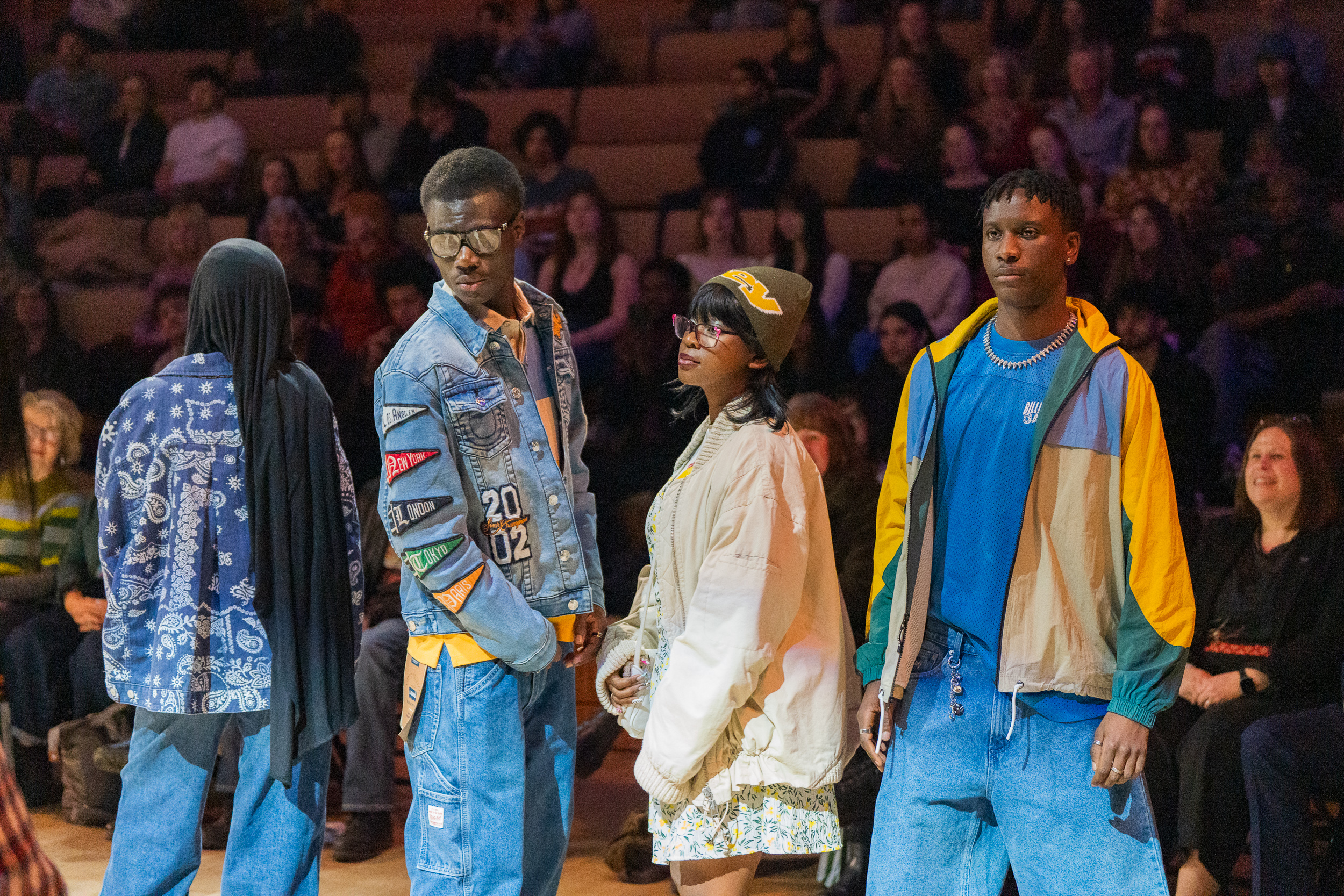 Students on fashion cat walk