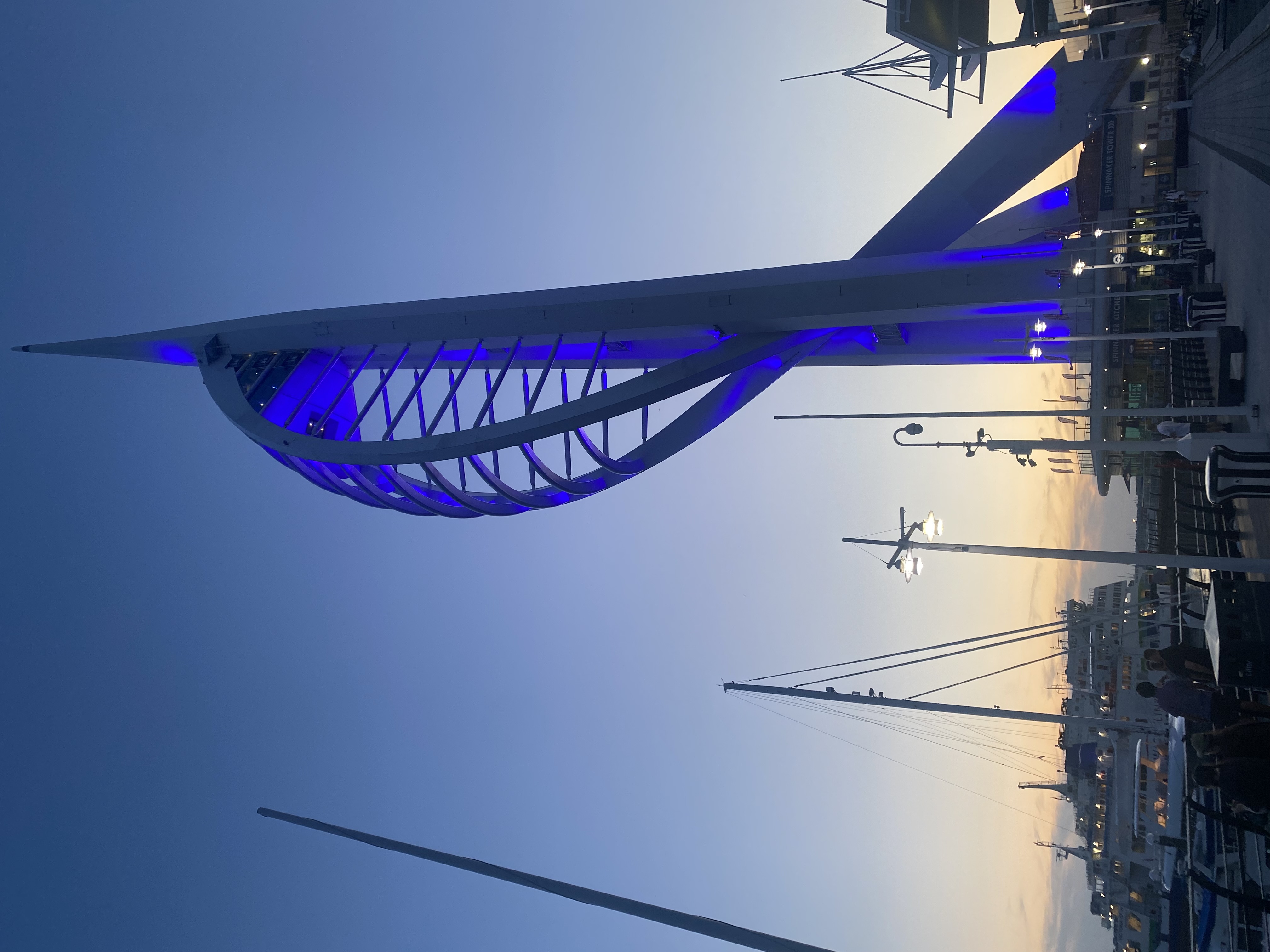 Spinnaker Tower stands at 170 metres tall, offering breath-taking 23 mile views over Portsmouth Harbour, the city, the Solent, the South Downs and the Isle of Wight.