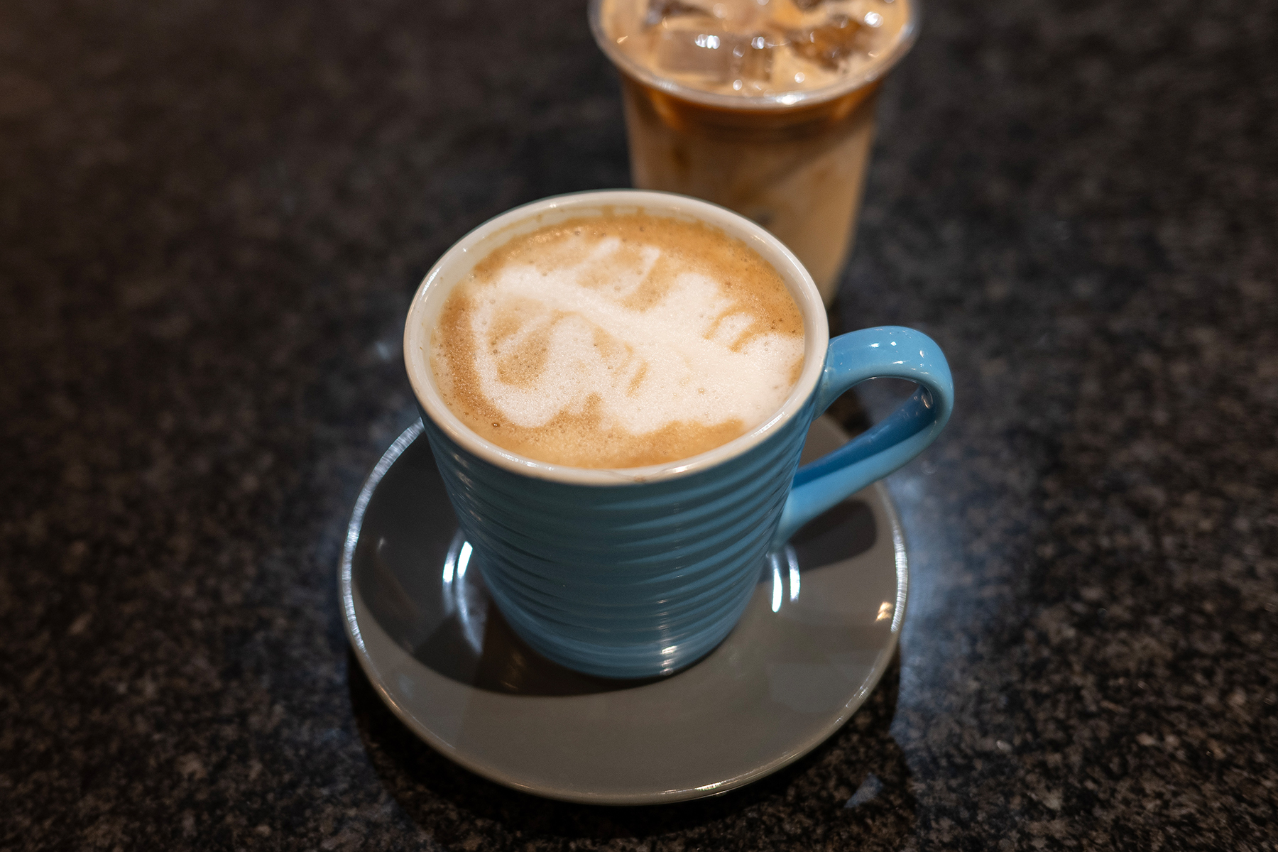 A latte made with the "Ambition" coffee blend from Garage Coffee