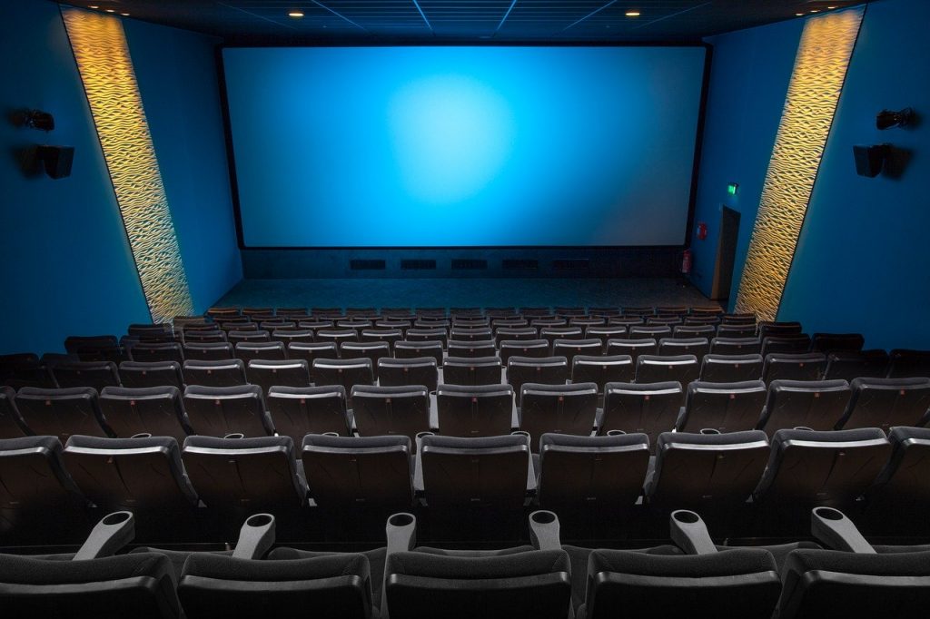 Inside a cinema auditorium