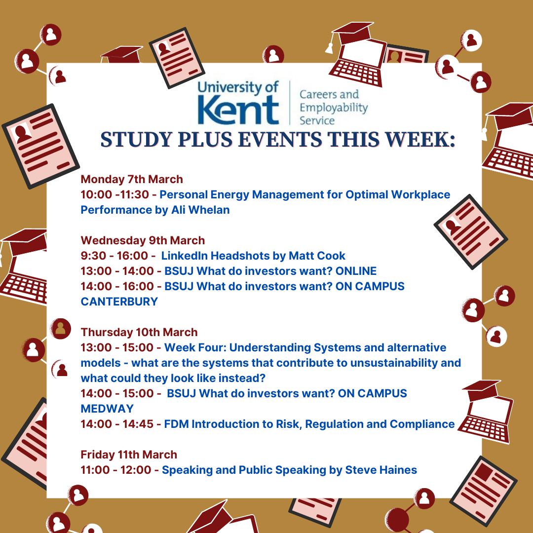 study Plus events week 32