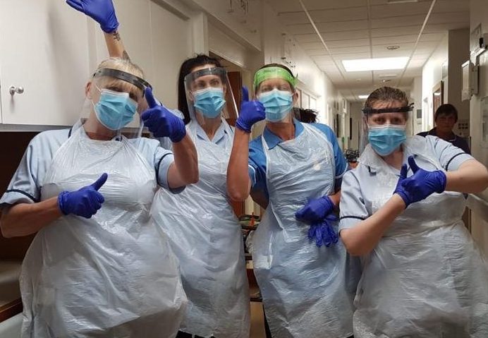 Nursing staff wearing PPE