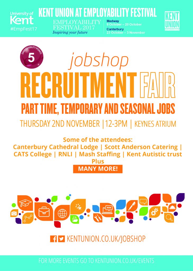 Recruitment Fair 123, Thurs 2nd Nov From Essays to Employment