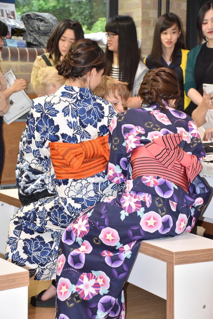 Student wearing kimono