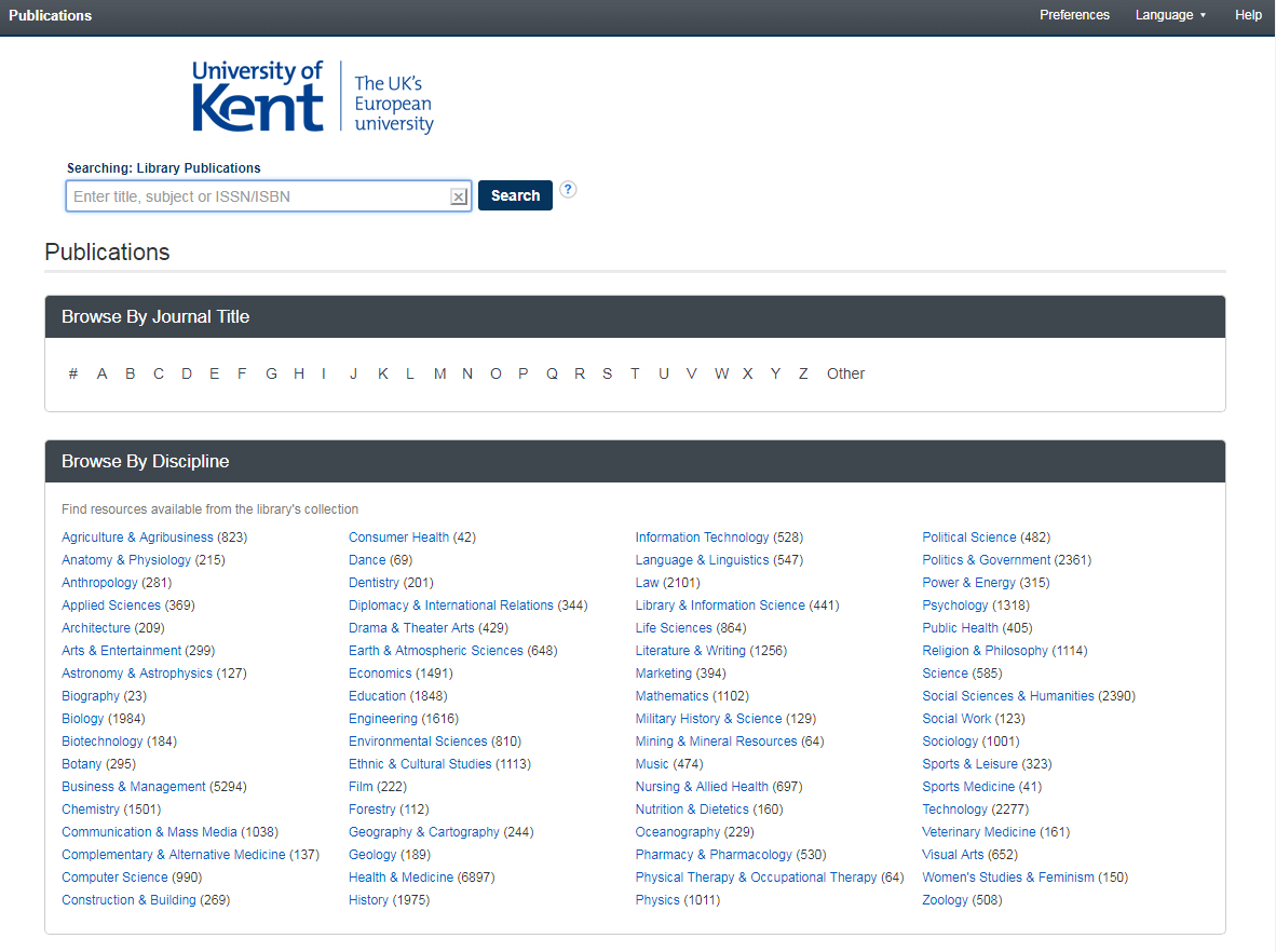 Finding ejournals Library and IT news