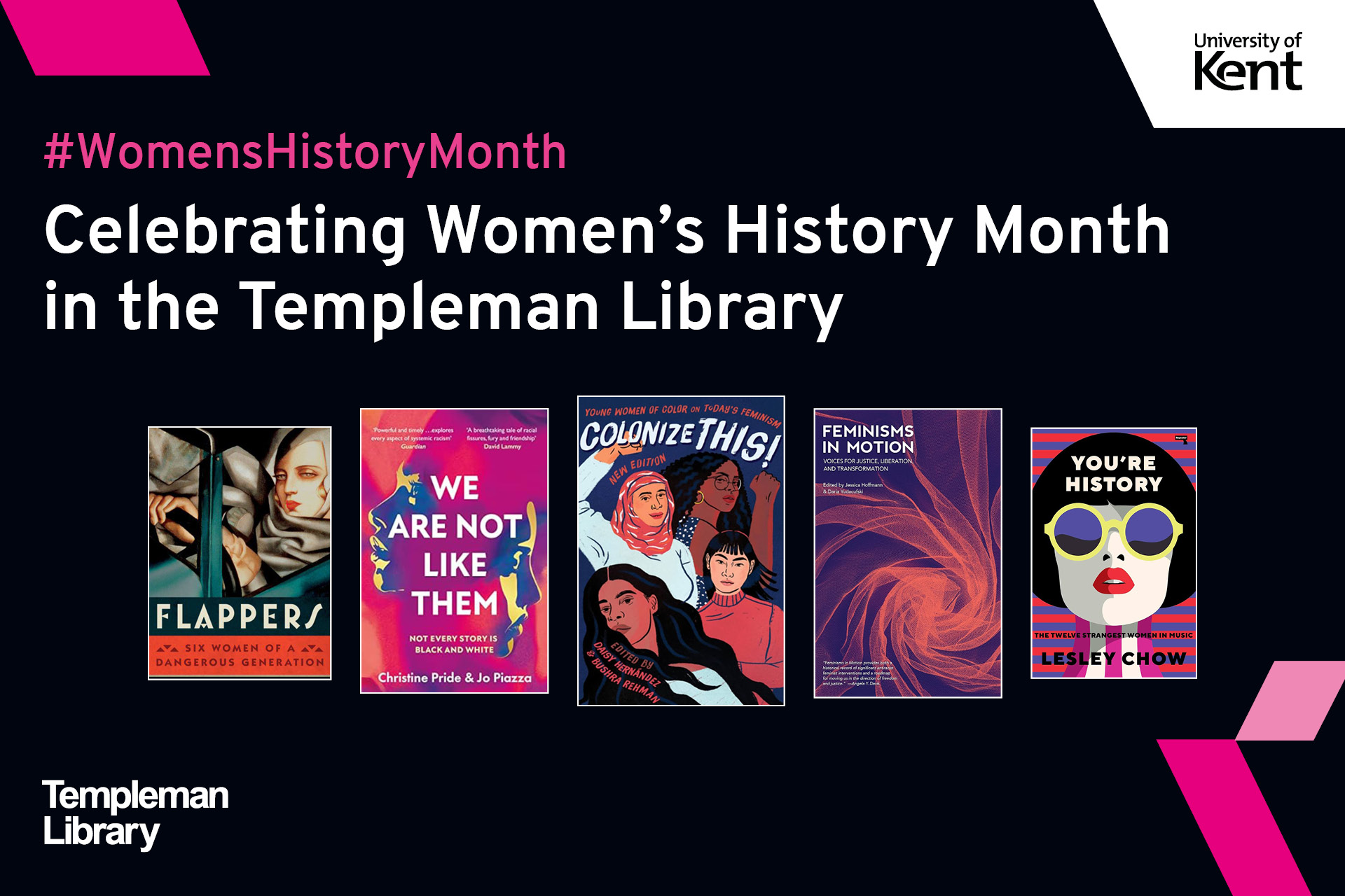 Celebrating Women's History Month in the Templeman Library: book covers