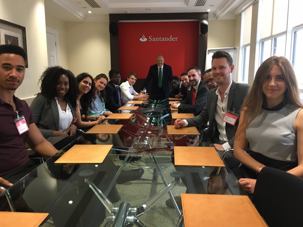 Kent Business School Students at Santander