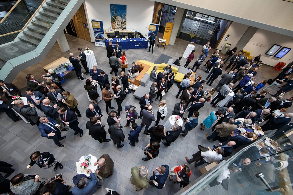 image of a networking event at Kent Business School