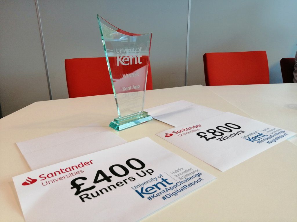 Santander Digital Reboot App Challenge trophy