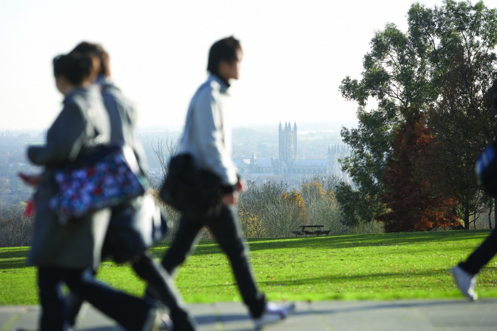 An image of students on Kent campus
