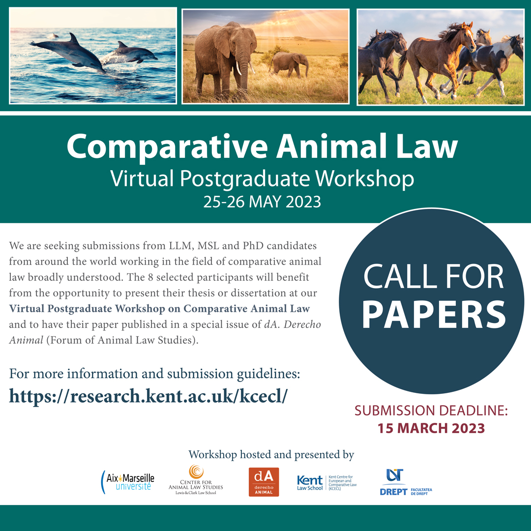 Postgraduate Workshop on Comparative Animal Law – Kent Law School News