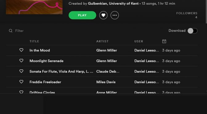 Music Department Recommends: a listening companion on Spotify