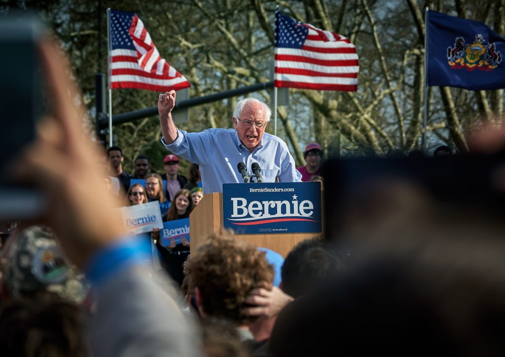 Bernie Sanders rally, photo by Vidar Nordli-Mathisen
