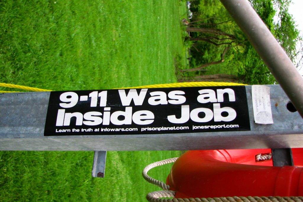 '9-11 was a inside job' sticker