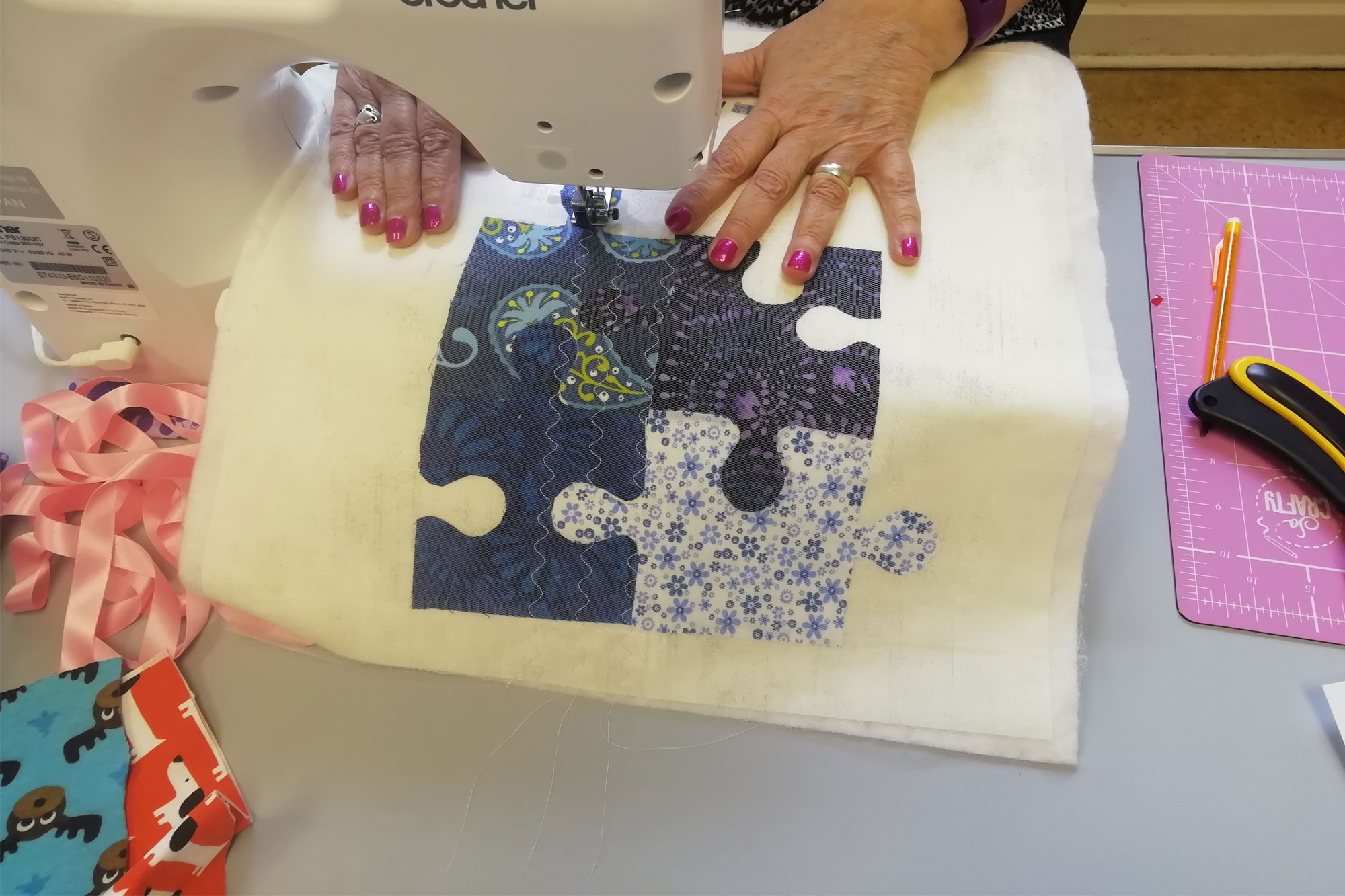 Making the patchwork quilt
