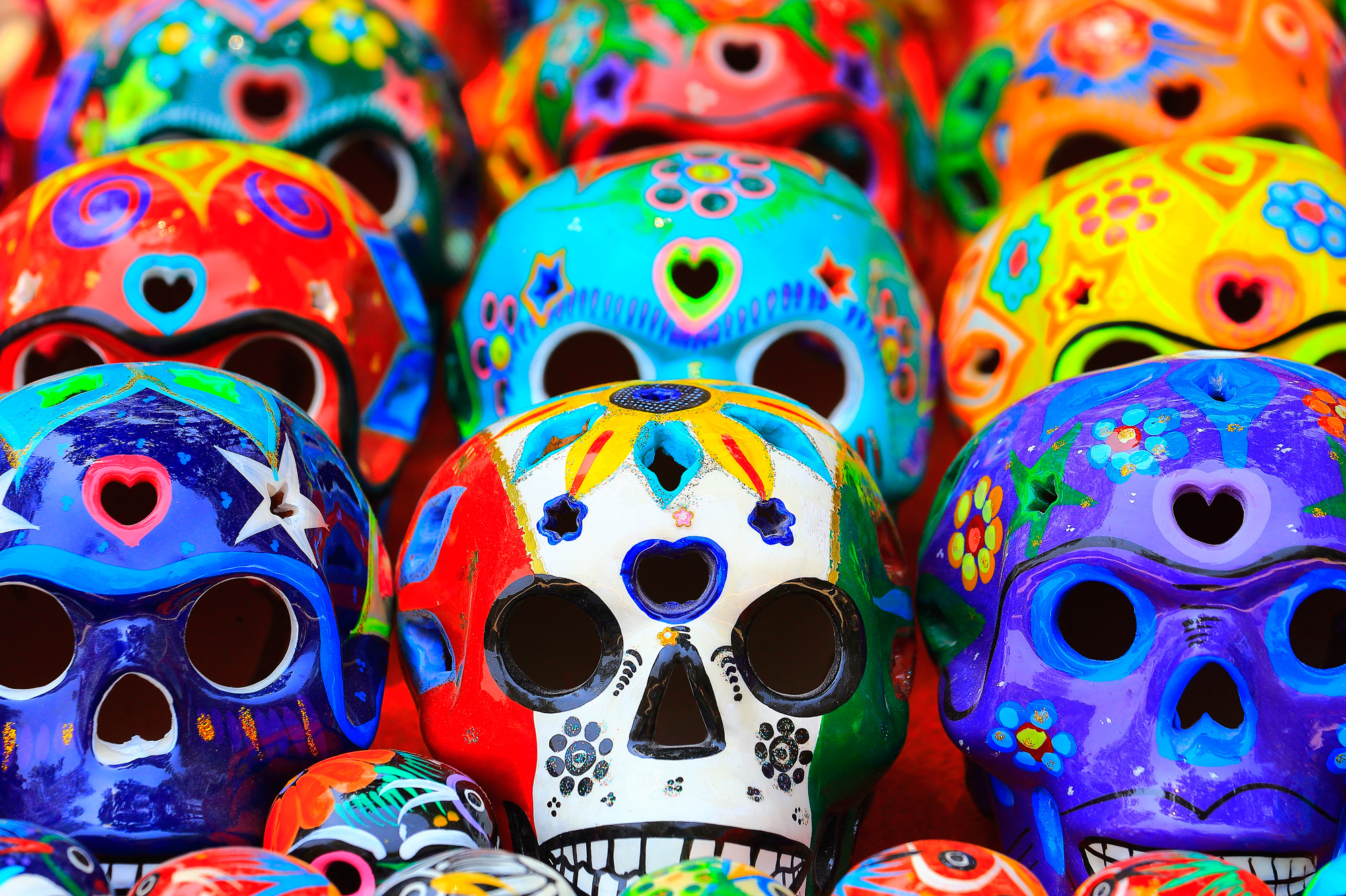 Mexican Day of the Dead skulls