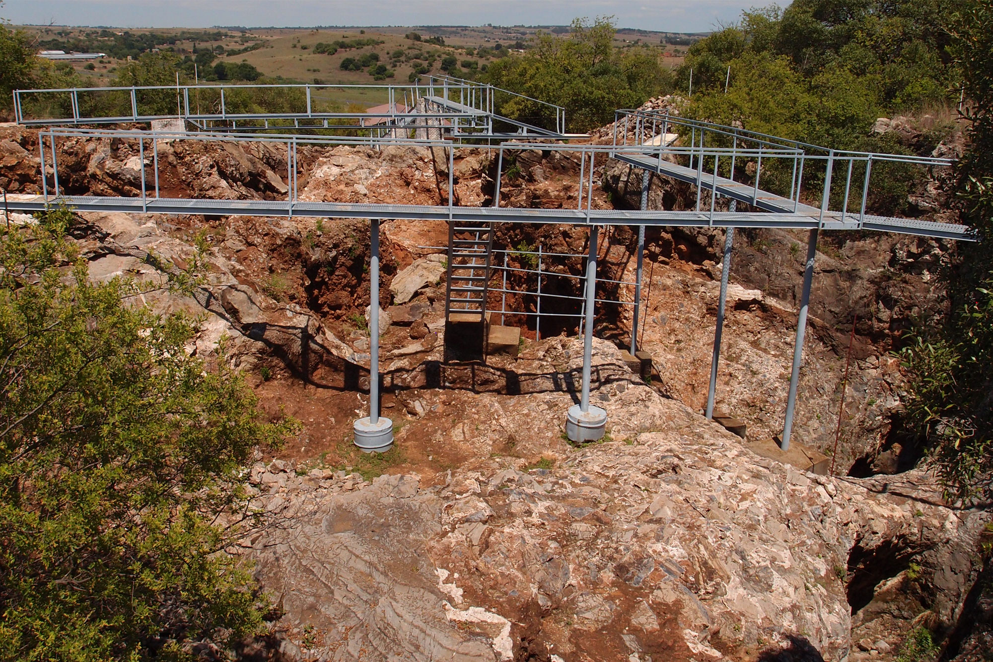 Sterkfontein site view (where the fossils were located)