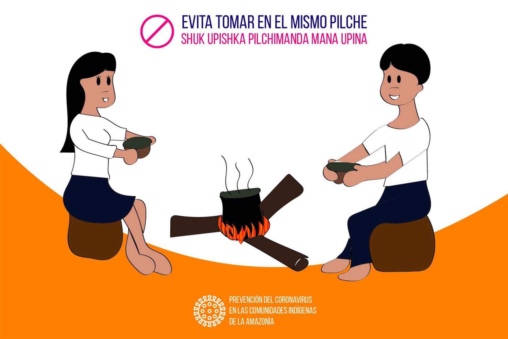 'Do not use the same calabash' educational graphic