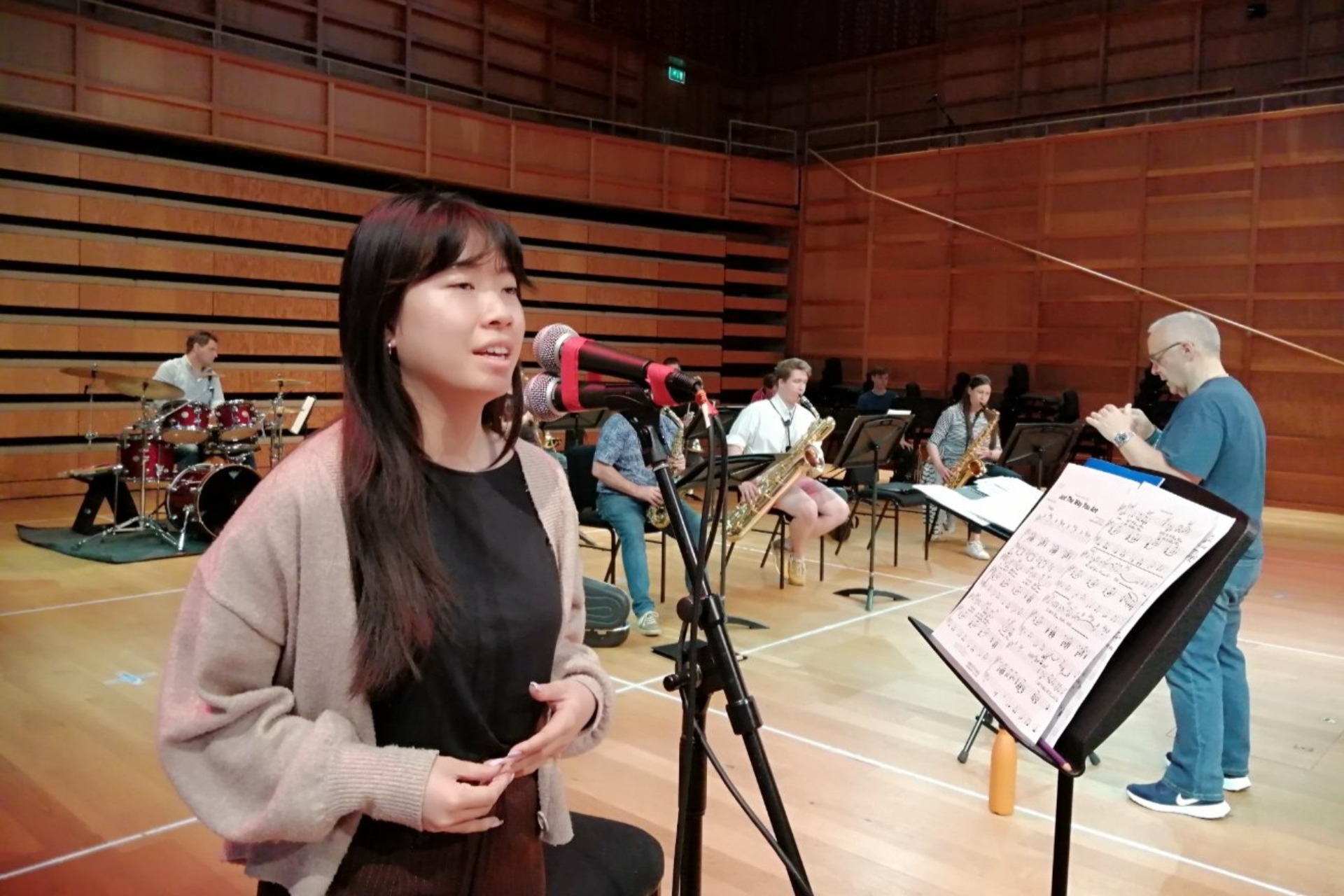 Elle Soo rehearsing earlier this month for the Big Band performance