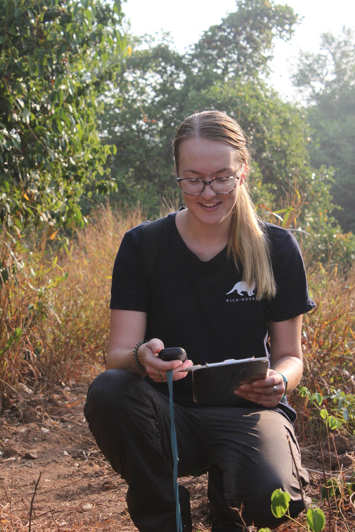 Wildlife Conservation Undergraduate Kat in the field undertaking her research project