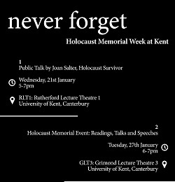 Poster image for Holocaust Memorial Week at Kent