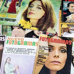 A collection of covers of the film magazine Nuevo Fotogramas