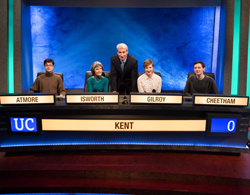 Jeremy Paxman with the University of Kent contestants from the 27 July 2015 edition of University Challenge, including two SECL students
