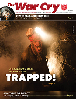 Cover the The War Cry, dated 30 January 2016