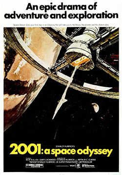 Movie poster from 2001: A Space Odyssey by Arthur C Clarke