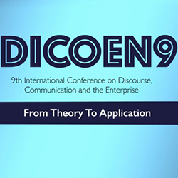 Logo for the 9th Discourse, Communication and the Enterprise conference (DICOEN9)