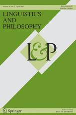 Cover of Linguistics and Philosophy
