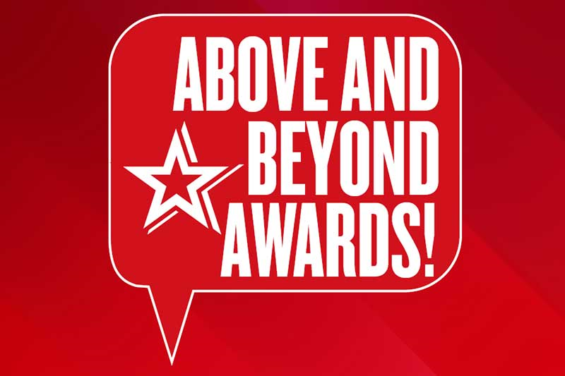 Above and beyond awards banner image