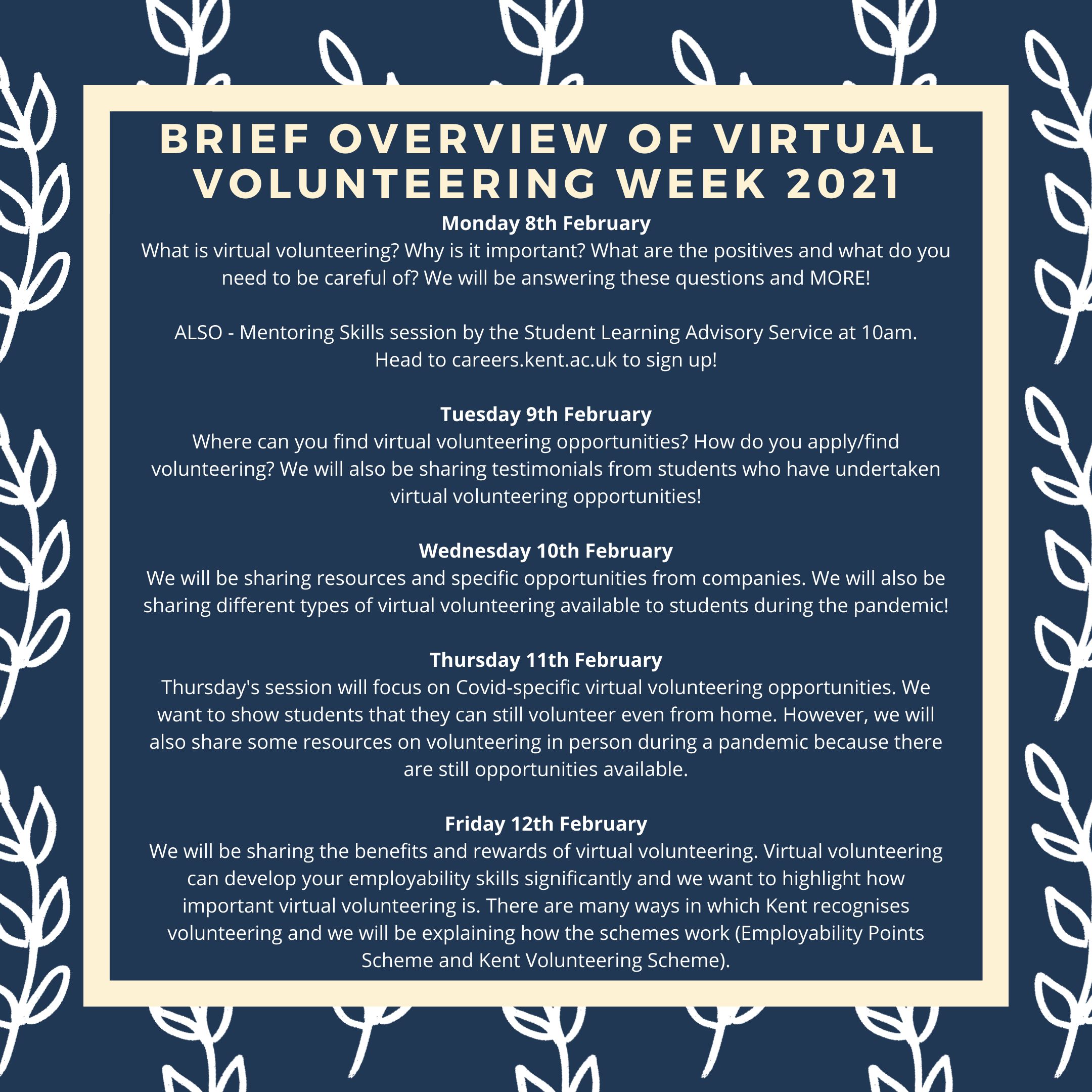 virtual volunteering week on Instagram