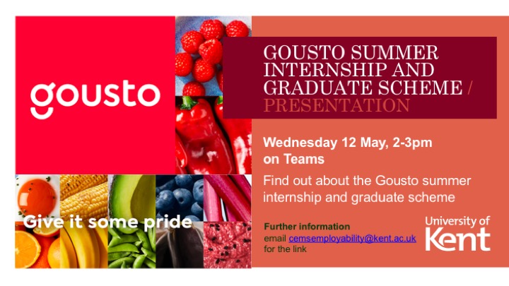 Gousto summer Internship and Grad scheme