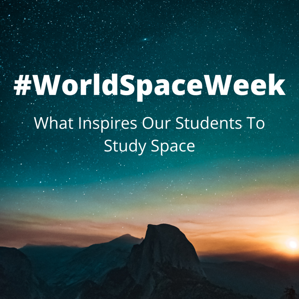 #WorldSpaceWeek with image of stars at sunset