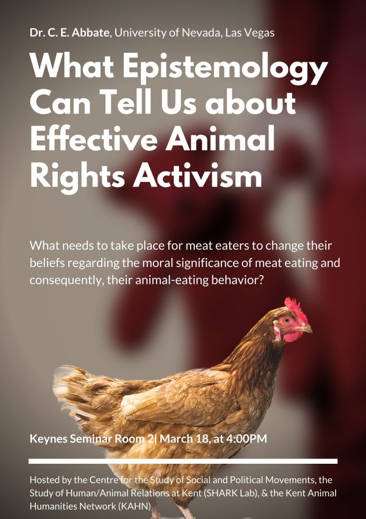 What Epistemology Can Tell Us about Effective Animal Rights Activism -  Social Policy, Sociology and Social Research - University of Kent
