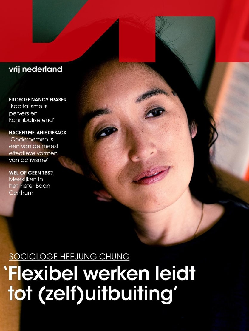 Professor Heejung Chung on the cover of dutch magazine Vrij Nederlands
