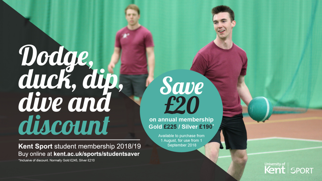 Kent Sport saver membership Staff and Student News