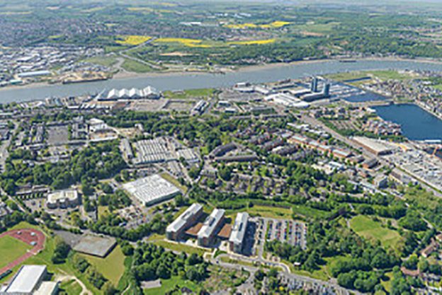 Medway campus from the sky