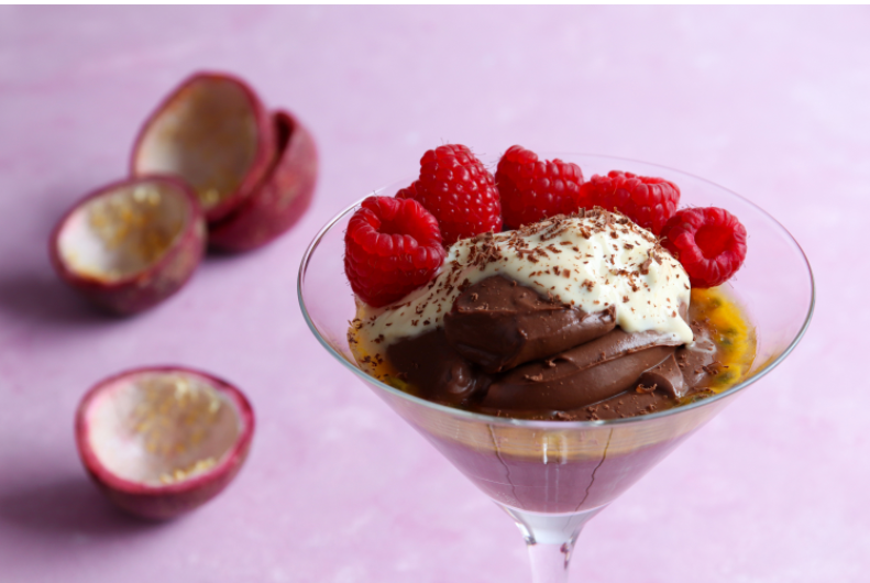 Chocolate and raspberry dessert