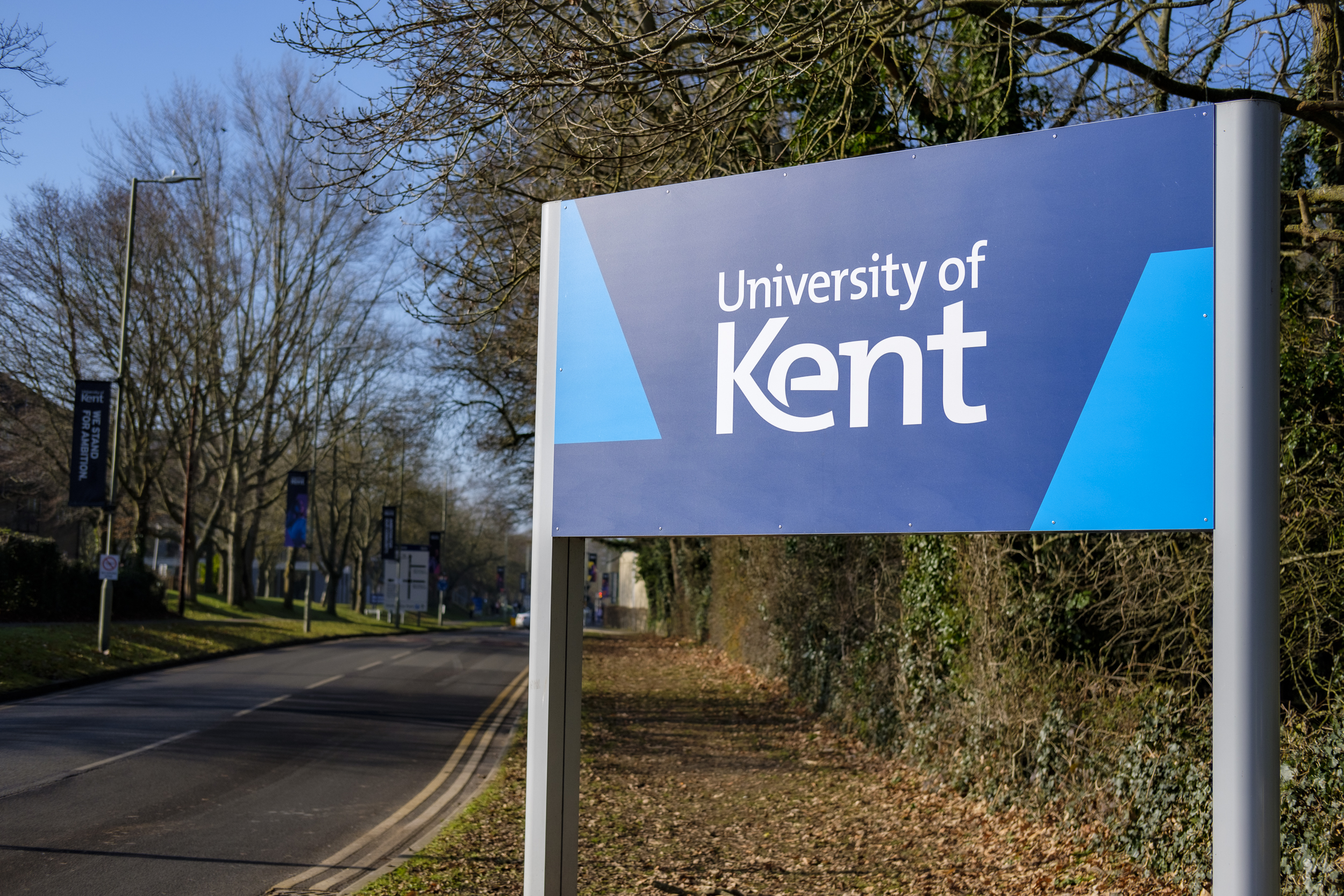 Kent sign on campus