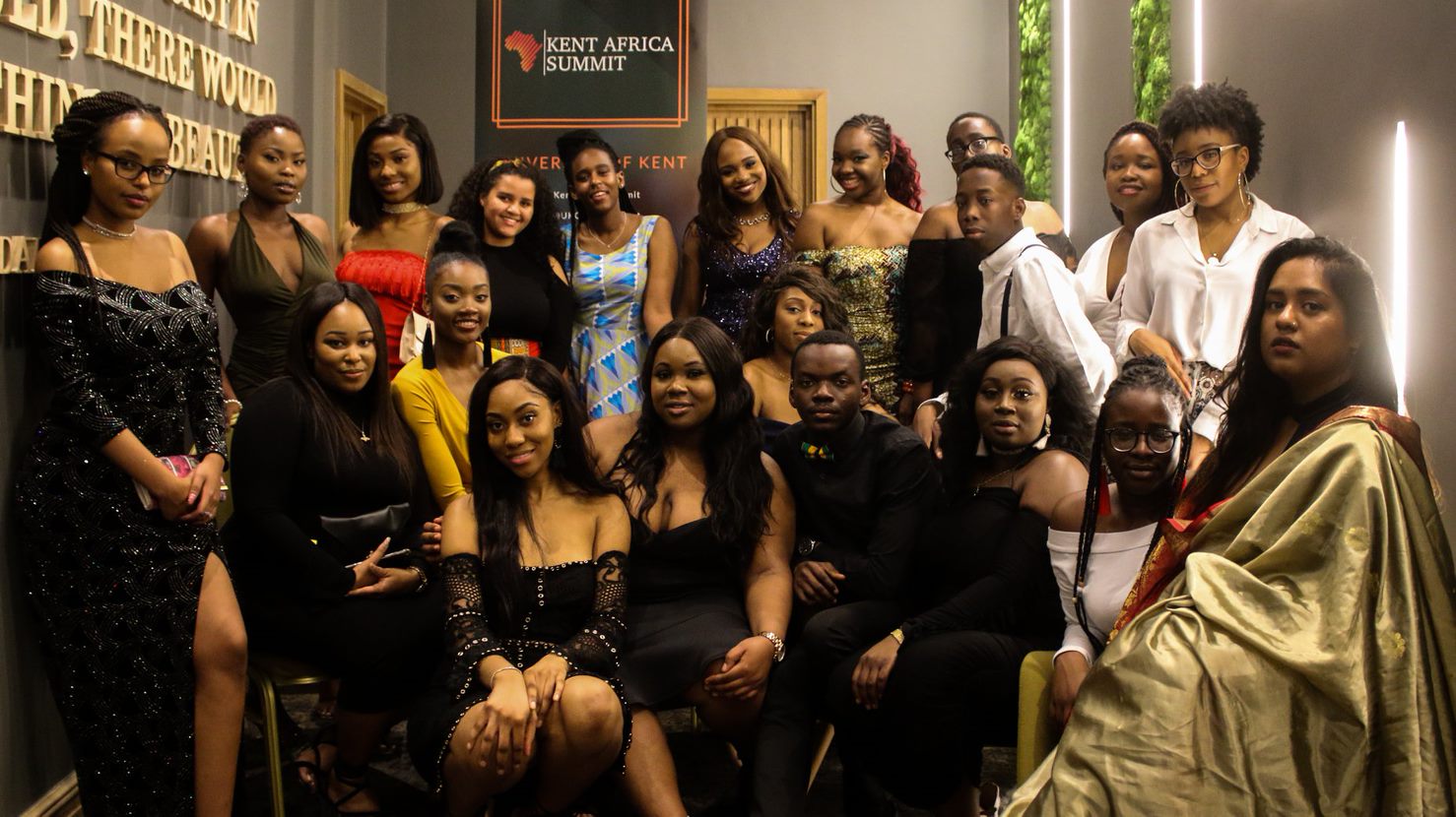 Group of students smiling at Kent Africa Summit