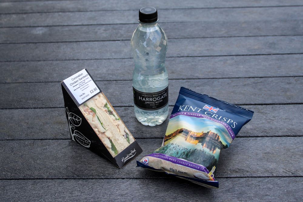 Sandwich, water and crisps meal deal