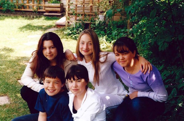 A Younger Becky with Family