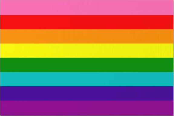 8 stripe rainbow flag