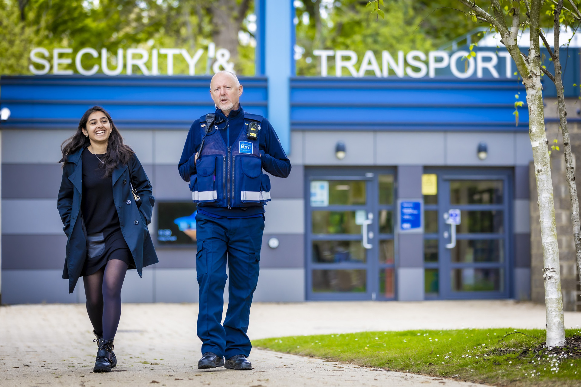 Student and security staff