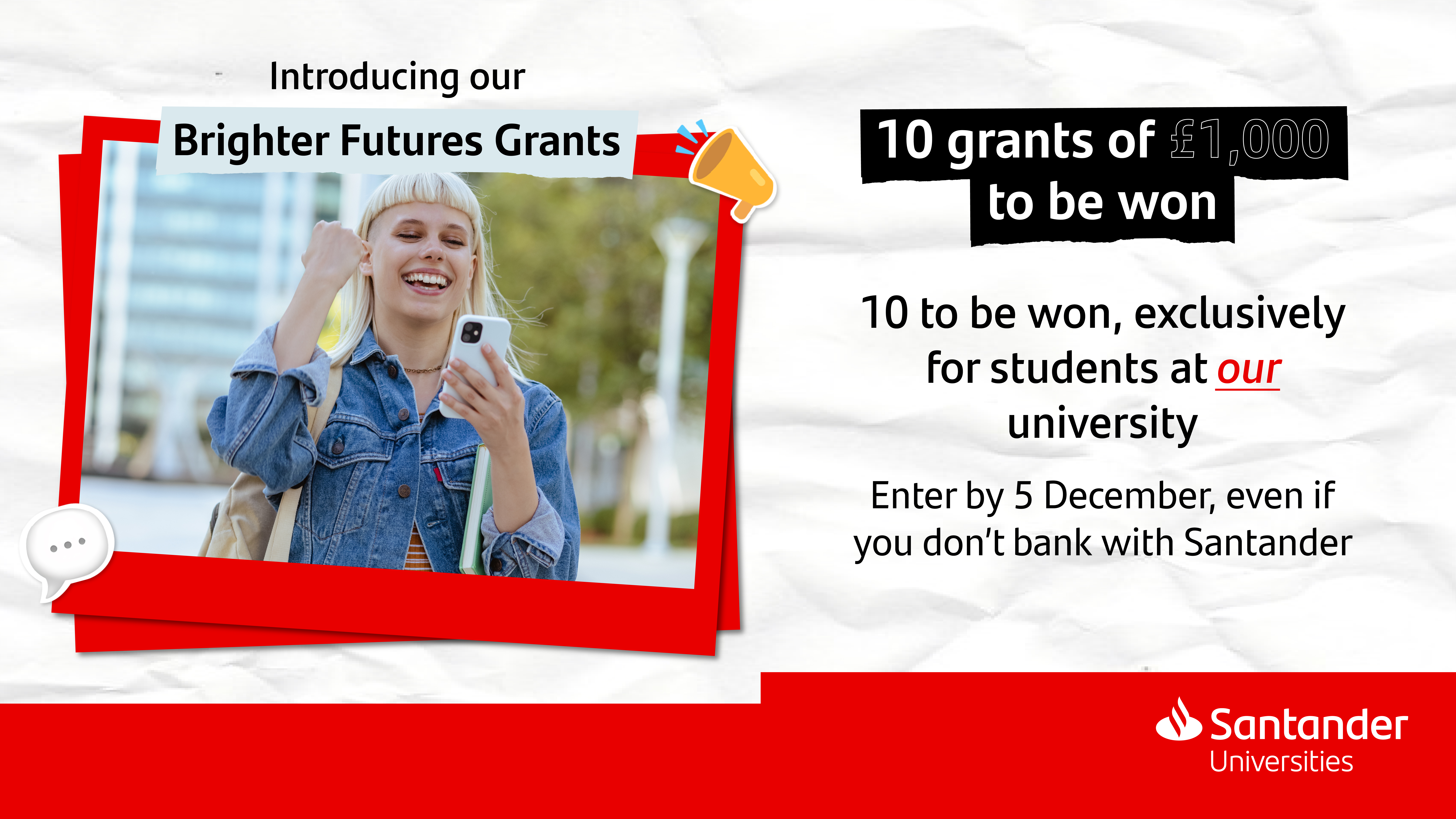 10 grants of £1,000 to be won