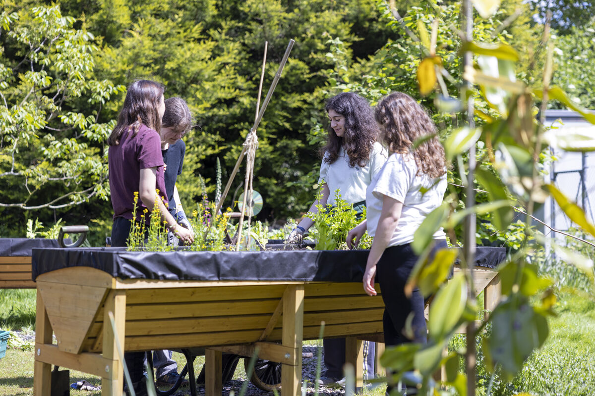 Students gardening at KentCOG