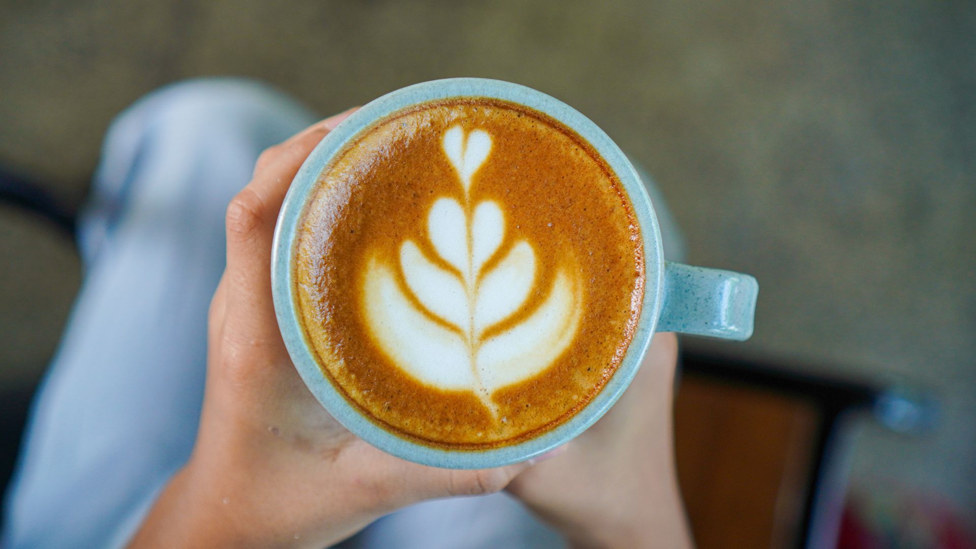 Coffee cup with latte art